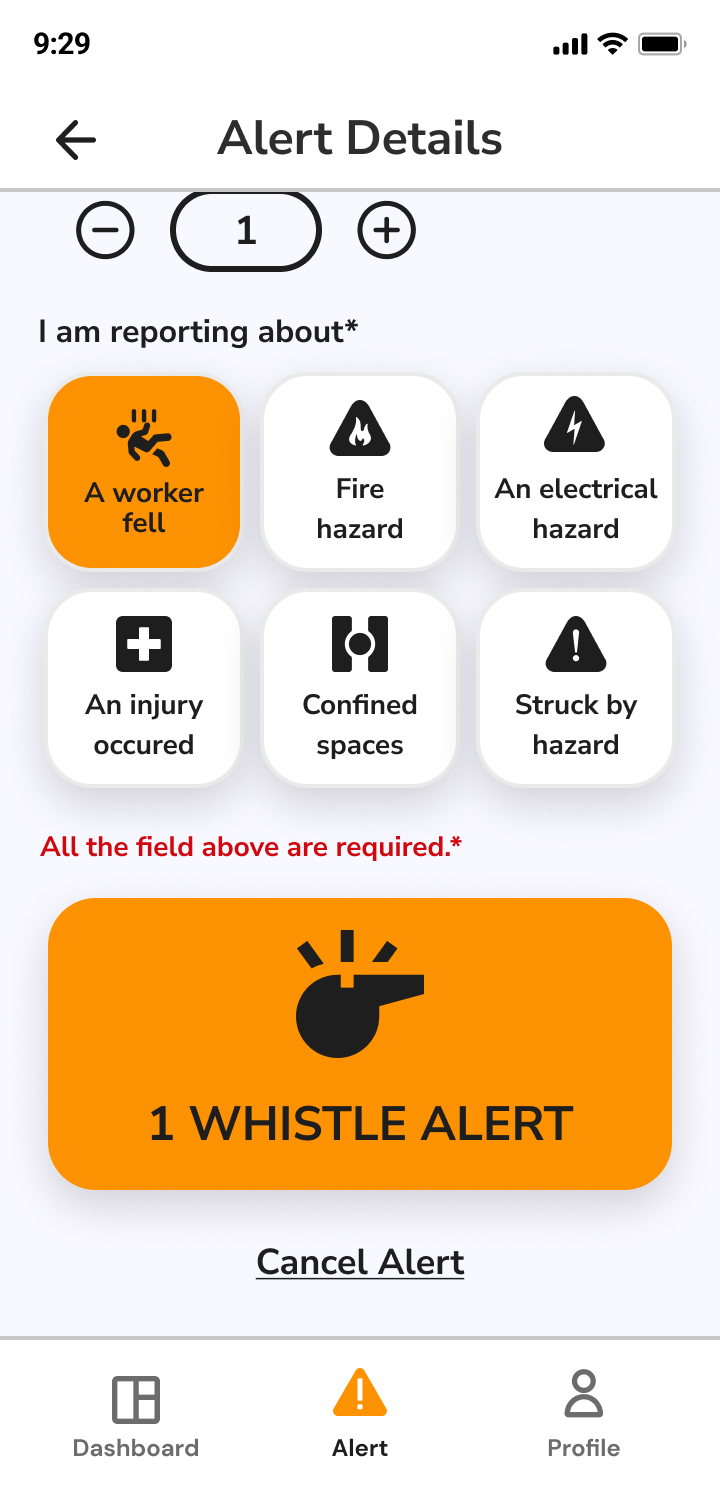 SAFE create alert